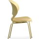 Linea spisebordsstol, m. sennepsgul stofhynde - sennepsgul PVC og sennepsgul metal
