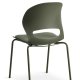 Linea spisebordsstol, m. oliven stofhynde - oliven PVC og oliven metal