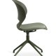 Linea spisebordsstol, m. drejefunktion og oliven stofhynde - oliven PVC og oliven metal