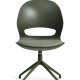 Linea spisebordsstol, m. drejefunktion og oliven stofhynde - oliven PVC og oliven metal