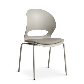 Linea spisebordsstol, m. stone stofhynde - stone PVC og stone metal