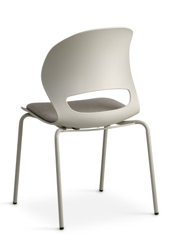 Linea spisebordsstol, m. stone stofhynde - stone PVC og stone metal