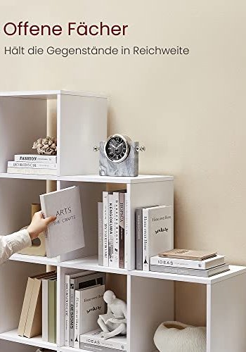 VASAGLE reol, m. 10 rum - hvid spnplade