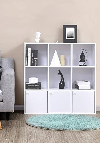 VASAGLE reol, m. 3 lger og 9 rum - hvid spnplade