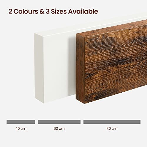 VASAGLE svvehylde, rektangulr - brun MDF (L:40cm)