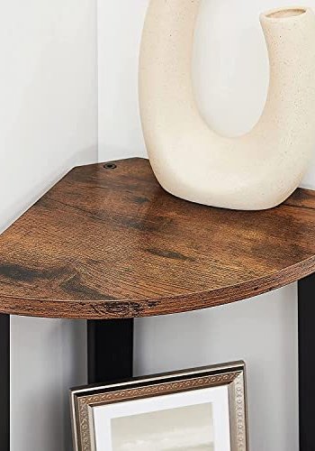 VASAGLE hjrnereol, m. 4 hylder - rustik brun spnplade og sort stl