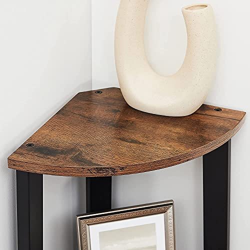 VASAGLE hjrnereol, m. 4 hylder - rustik brun spnplade og sort stl