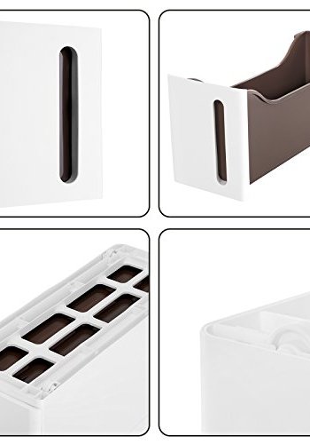 SONGMICS smal opbevaringstrn, m. 4 skuffer og hjul - hvid og brun polypropylen