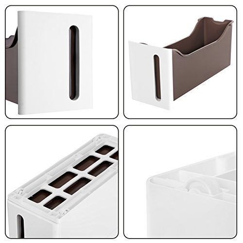 SONGMICS smal opbevaringstrn, m. 4 skuffer og hjul - hvid og brun polypropylen