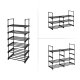 SONGMICS skohylde, m. 6 hylder - sort jern