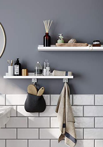 SONGMICS svvehylde - hjglans hvid MDF (st med 2)