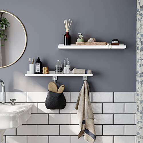 SONGMICS svvehylde - hjglans hvid MDF (st med 2)