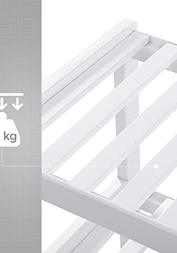 SONGMICS skohylde, m. 3 hylder - hvid bambus (70x26)