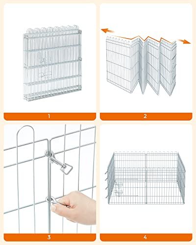 FEANDREA kravlegrd til kledyr, hunde, kaniner og hns, til inde og ude brug - slv stl