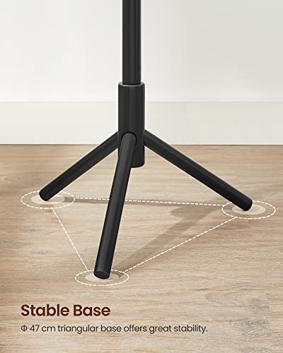 VASAGLE stumtjener, m. 8 knager - sort tr