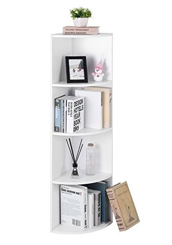 VASAGLE hjrnereol, m. 4 rum - hvid spnplade