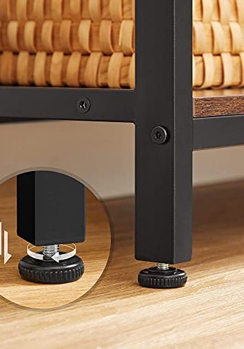 VASAGLE bogreol, m. 4 hylder - rustik brun spnplade og sort stl