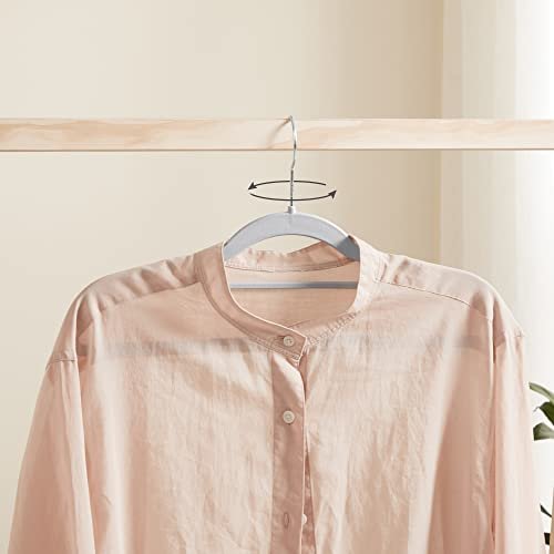 SONGMICS tjbjler, skridsikre, slv 360° drejekrog - lysegr og mrkegr plastik (st med 30)