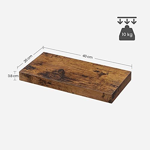 VASAGLE svvehylde, rektangulr - brun MDF (L:40cm)