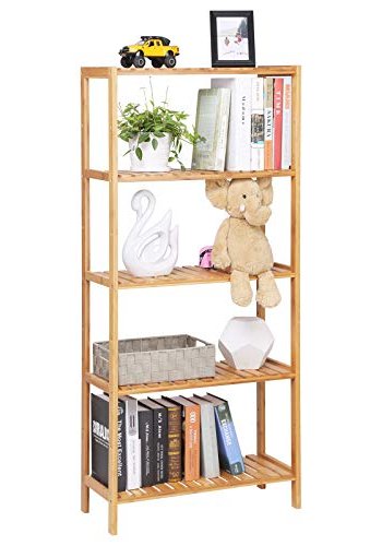 SONGMICS reol, m. 5 hylder - natur bambus
