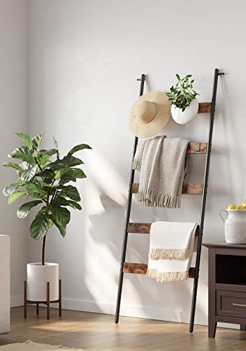 VASAGLE hndkldestige - rustik brun spnplade og sort stl