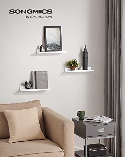 SONGMICS svvehylde - hjglans hvid spnplade (st med 3)