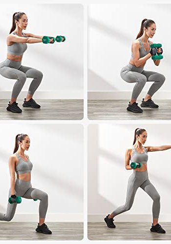 SONGMICS hndvgt 4 kg, vandtt og skridsikker - grn neopren stbejern (st med 2)