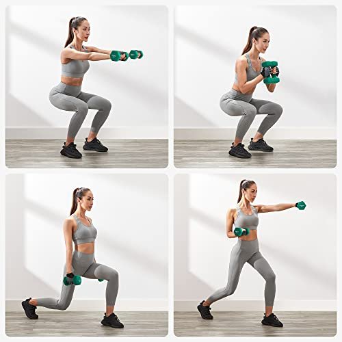 SONGMICS hndvgt 4 kg, vandtt og skridsikker - grn neopren stbejern (st med 2)