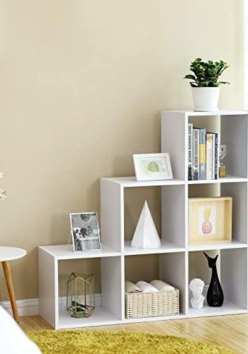 VASAGLE bogreol, m. 6 rum - hvid spnplade