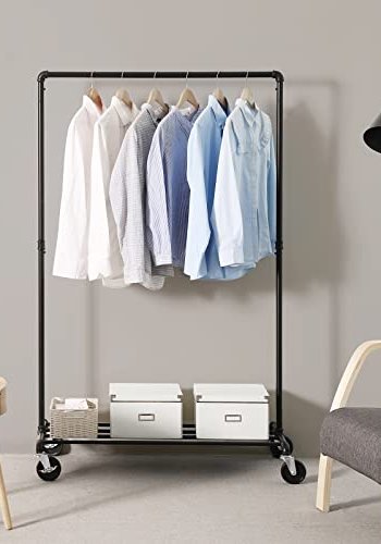 SONGMICS Heavy Duty tjstativ, m. 1 hylde og hjul - sort stl