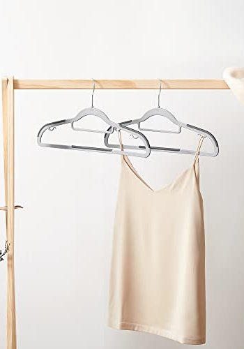 SONGMICS tjbjler, skridsikre, slv 360° drejekrog - lysegr og mrkegr plastik (st med 30)