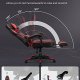 SONGMICS gamerstol, fodsttte, vippefunktion, nakkesttte, lndesttte, armln, hjul - sort/rd PU