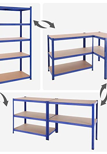 SONGMICS reol til redskabsrum, m. 5 hylder - MDF og bl stl
