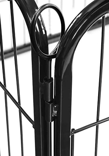 FEANDREA kravlegrd til kledyr, hunde, kaniner og smdyr, til inde og ude brug - sort jern