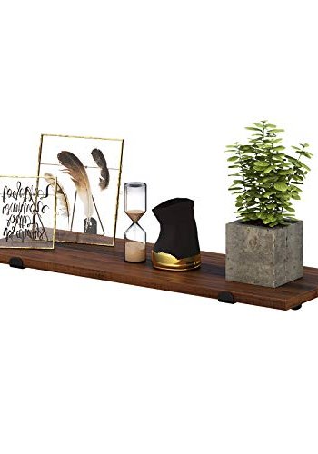 SONGMICS vghylde, rektangulr - brun MDF og sort jern (st med 2)