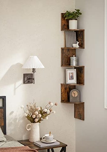 VASAGLE hjrnehylde - rustik brun spnplade