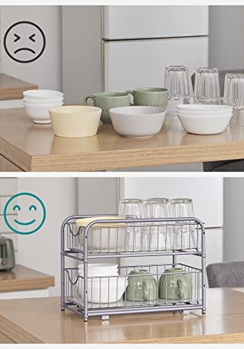 SONGMICS organizer 2 udtrksskuffer til skabe, stabelbar - slv stl