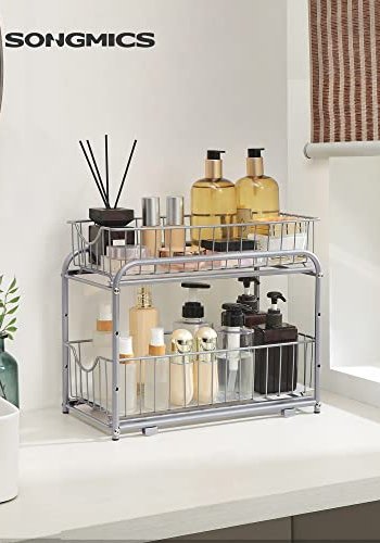 SONGMICS organizer 2 udtrksskuffer til skabe, stabelbar - slv stl