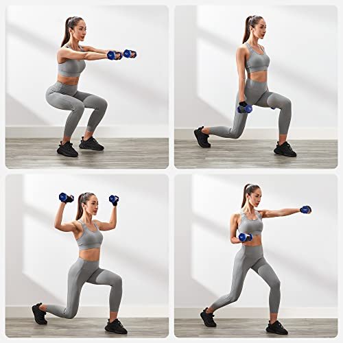 SONGMICS hndvgt 2,5 kg, vandtt og skridsikker - bl neopren stbejern (st med 2)