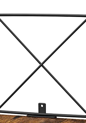 VASAGLE hjrnevghylde, m. 5 hylder - rustik brun spnplade og sort stl