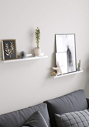 SONGMICS svvehylde - hjglans hvid MDF (st med 2)