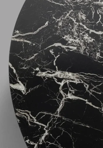 KARE DESIGN Schickeria sofabord, rund - sort marmorlook laminat og sort stl (80)