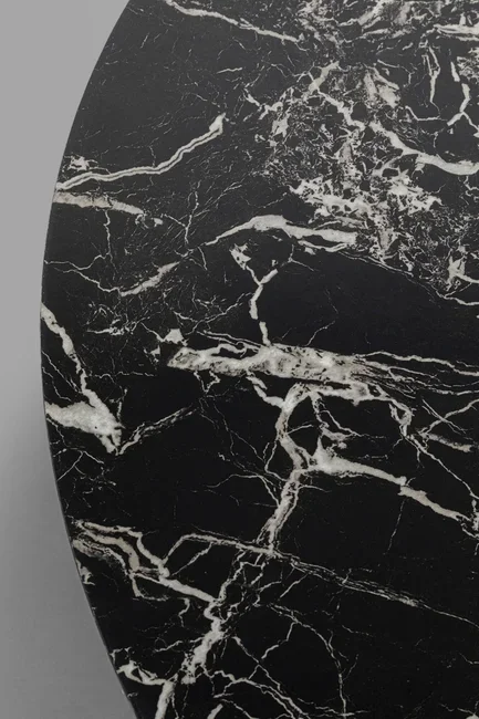 KARE DESIGN Schickeria sofabord, rund - sort marmorlook laminat og sort stl (80)