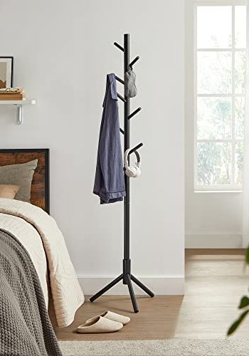 VASAGLE stumtjener, m. 8 knager - sort tr