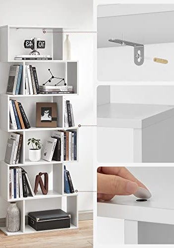 VASAGLE kubedisplay bogreol og rumdeler - hvid spnplade