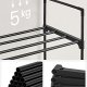 SONGMICS skohylde, m. 3 hylder - sort stl
