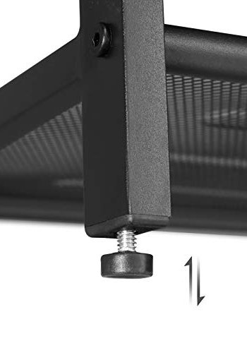 VASAGLE skohylde, m. 2 mesh-hylder - brun spnplade og sort stl