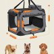 FEANDREA hundekasse, foldbar, m. hndtag - mesh, gr stof og metal