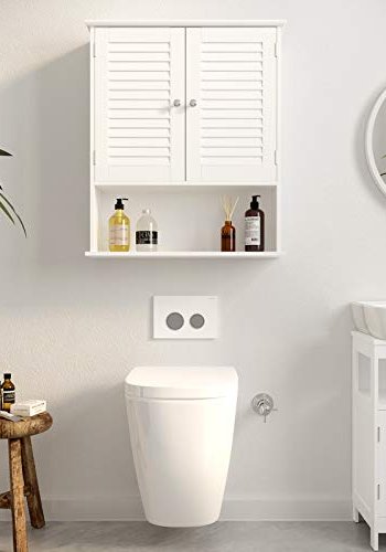 VASAGLE badevrelsesvgskab, m. 2 lger, 1 hylde, 1 rum - hvid MDF