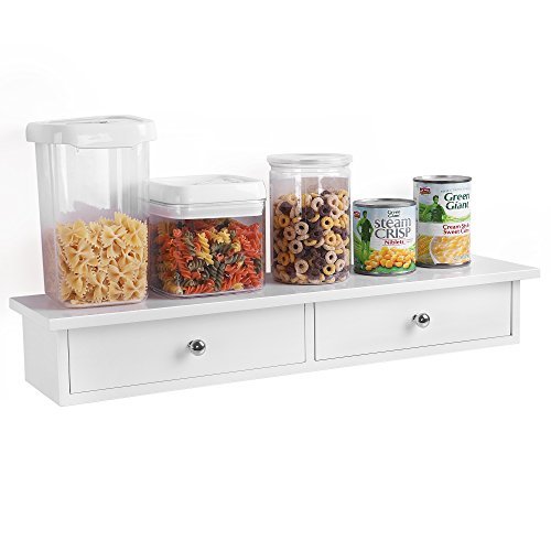 SONGMICS vghylde, m. 2 skuffer - hvid hjglans MDF